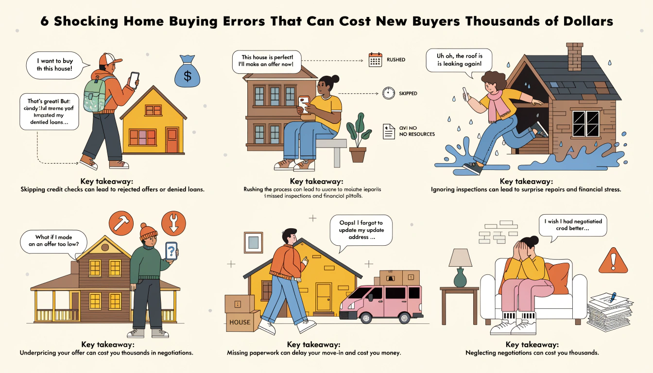6 Shocking Home Buying Errors That Can Cost New Buyers Thousands of Dollars