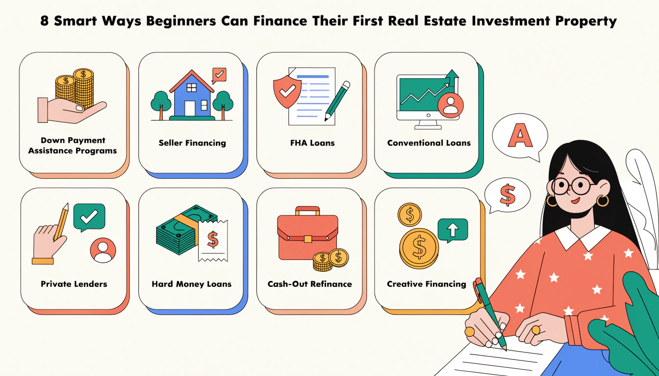 8 Smart Ways Beginners Can Finance Their First Real Estate Investment Property